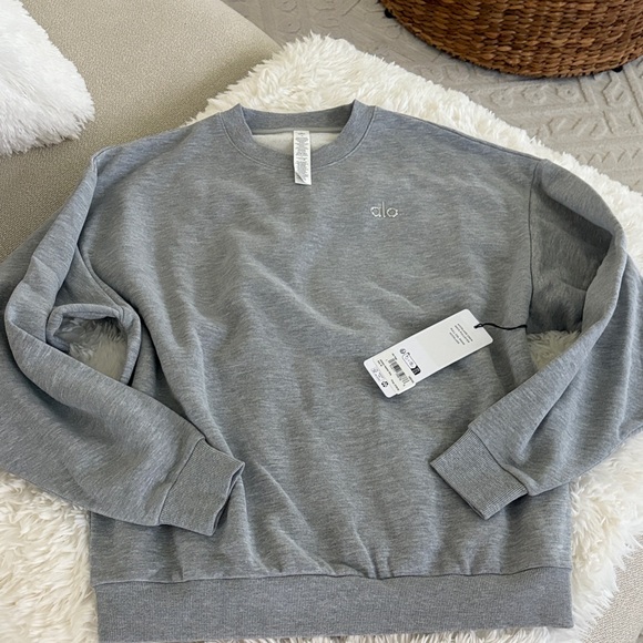 ALO Yoga Tops - ALO Yoga Gray Crewneck Sweater